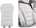 Bzxpk Skin-Friendly & Dirt-Repellent Leather Car Seat Cushion, Non-Slip PU Leather Seat Cover for Car, Office Chair & Travel, Breathable Comfort Cushion (White, Backrest)