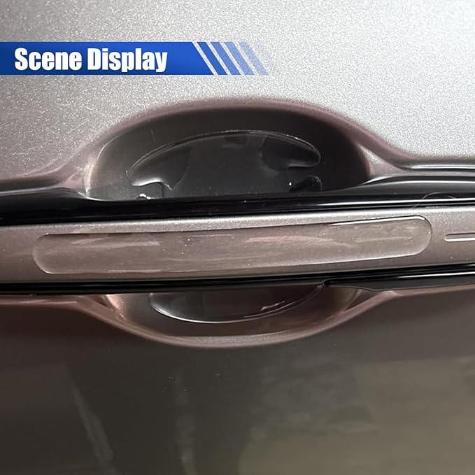 8PCS Transparent Car Door Handle Protector, Waterproof Car Door Cup Paint Guard Sticker, Self-Adhesive Auto Body Exterior Anti-Scratch Protection Trim for Cars, SUVs, Trucks (DoorCup)