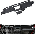 Dash Cover Mat Fit for Jeep Wrangler 2011 2012 2013 2014 2015 2016 2017 JK JKU Unlimited Sport Sahara Rubincon Accessories,Non-Slip Flannel Dashboard Cover Mat Sunshield Protector Sunshield Glare