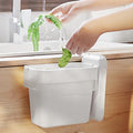 0.8 Gallon Hanging Small Trash Can with Lid for Cupboard/Bathroom/Bedroom/Office/Camping,7.7 x 4.75 x 6.7 inches, White