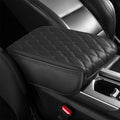 Universal Car Armrest Pad for Audi Q7 e-tron 2015-2024 Leather Armrest Box Center Console Cover Pad Waterproof Arm Rest Protector Decor Accessories,Black01, normal