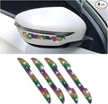 4PCS Bling Car Rear View Mirror Anti-Scratch Stickers Protector, Rhinestone Auto Door Handle Edge Guards, Crystal Anti-Collision Strip Decal, Car Exterior Decoration Accessories for Women Men (Color)