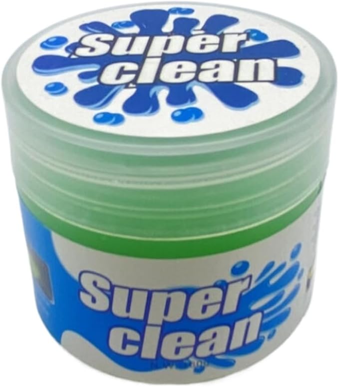 Car Cleaning Gel - Reusable Slime for Air Vents, Dashboards, Laptops, Keyboards, and More - Interior & Dirt Remover Tool(Green 2PCS)