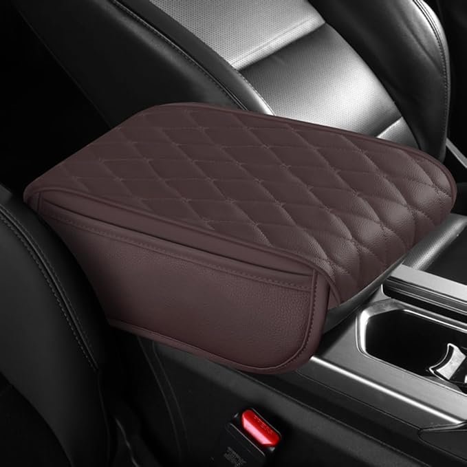 Universal Car Armrest Pad for Lexus RX|RX AL30 AL20 AL10 XU30 RX 450 350 200 270 Leather Armrest Box Center Console Cover Pad Waterproof Arm Rest Protector Decor Accessories,Brown-Normal