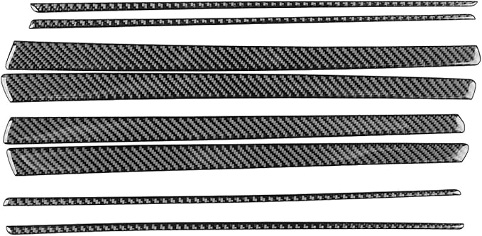 NVCNX Real Premium Carbon Fiber for Chrysler 300 Accessories 2015-2023 2016 2017 2018 2019 2020 2021 2022 S/C/Limited/Touring Car Inner Door Panel Strip Cover Interior Trim Sticker Decal 8PCs