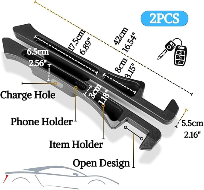 2pcs Car Seat Gap Filler Storage Organizer Multifunctional Prevent Falling Car Seat Gap Blocker Plug for Cars Suvs Truck Rv Car Keep Tidy Tool, Car Essentials Decor Accessories Interior Gift, Orange