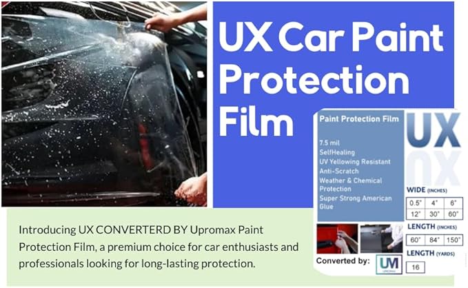 Clear Self-Healing TPU PPF - 7.5mil Anti-Scratch, 0.5" x 150", UV Yellowing Resistant Paint Protection Film for Cars, Trucks, Motorcycles, Door Edge