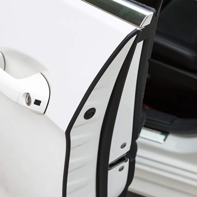 Eytool Car Door Protectors Edge Guards,16Ft(5M) Car Edge Trim Rubber Seal Protector with U Shape Car Protection Door Edge Guard Fit for Most Car(Black)