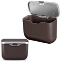 MAIBAOYUAN Car Trash Can with Lid, Leakproof Auto Garbage Bin, Waterproof Car Trash Bag Holder with PU Leather Top for Back of Seat/Door, Fit for SUVs, Sedans, Trucks Brown