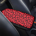 Leopard Auto Center Console Armrest Pad Seat Box Cover Universal Fit Car Arm Rest Cover Cushion Mat for SUV Vehicle Truck Car Accessories