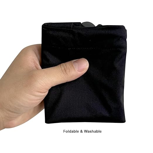 RMMOORORO Cute Hanging Car Trash Garbage Bag 100% Leakproof Waterproof Multipurpose for Car Back Front Seat Console with Hanging Strap (Black)