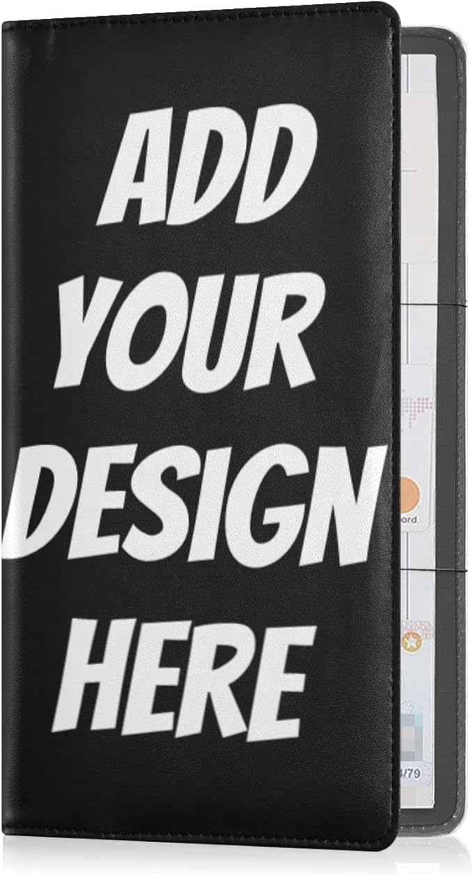 Caihoyu Custom Car Registration and Insurance Card Holder Personalized Leather Glove Box Organize Men Women Wallet Accessories Case for Cards, Essential Document Driver License