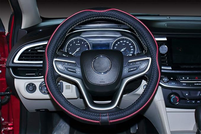 Mayco Bell 2019 New Microfiber Leather Car Extra Large Steering Wheel Cover for Big Trucks (17'', Red)