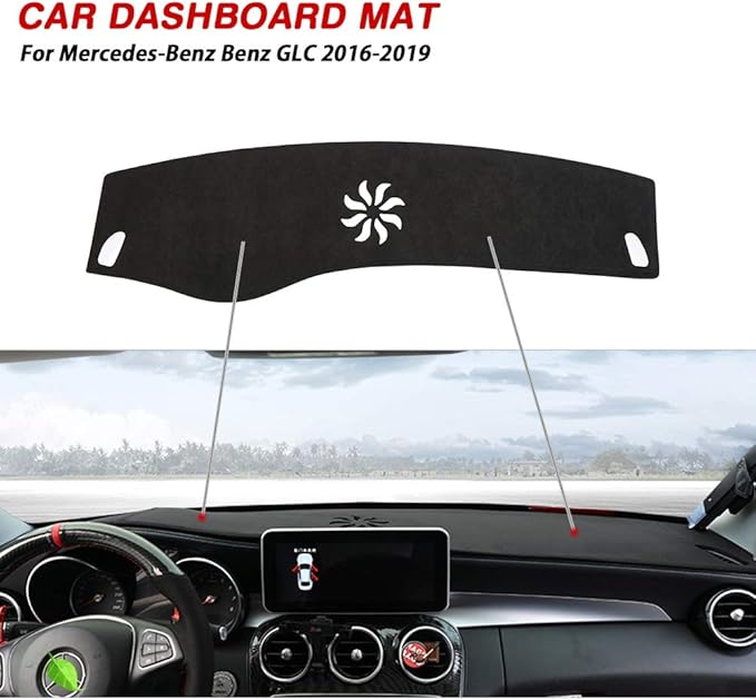 Cartist Suede Dash Mat for Mercedes Benz GLC 2016-2021 2022 Dash Cover Nonslip Dashboard Mat Protector Sunshade No Glare
