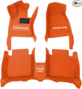 Custom Floor Mats for Cars，Luxury Full Coverage All Weather Car Floor Mats，Leather Car Mat Set ， Floor Mats for 99% of Cars, Trucks & SUVs (Orange)