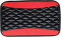 Car Center Console Cover, Leather Waterproof Car Armrest Cover Cushion, Auto Center Console Cushion Pad, Auto Interior Accessories for Most Vehicle, SUV, Truck (Red)
