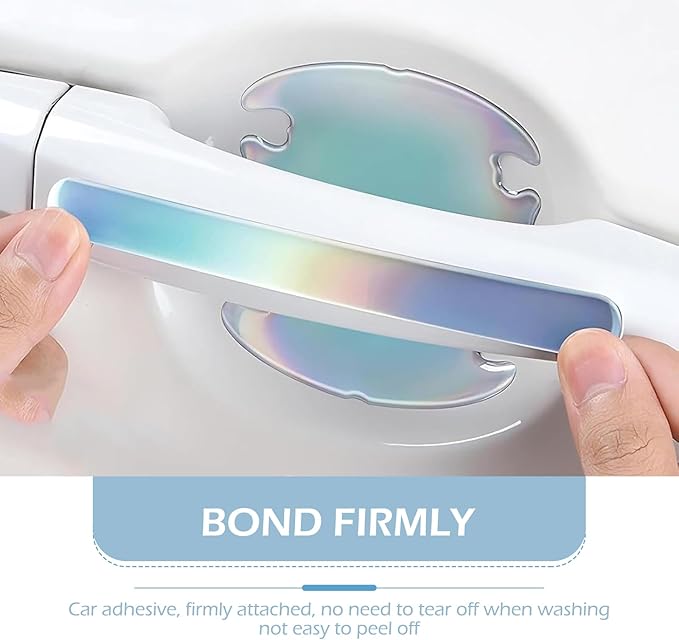 8 PCS Car Door Handle Protectors, Car Door Handle Scratch Protector Sticker, Universal for Most Cars (Multicolor)