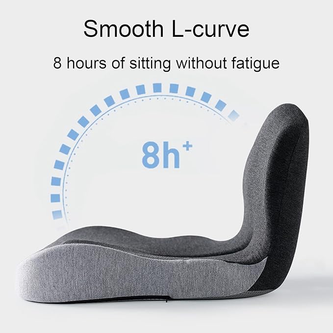 Car Seat Cushion for Long Driving, Ergonomic Memory Foam Seat Cushion, Car Seat Cushion for Back Pain and Lumbar Support Non Slip and Easy Clean for Driving Gaming Chair and Travel A Blue