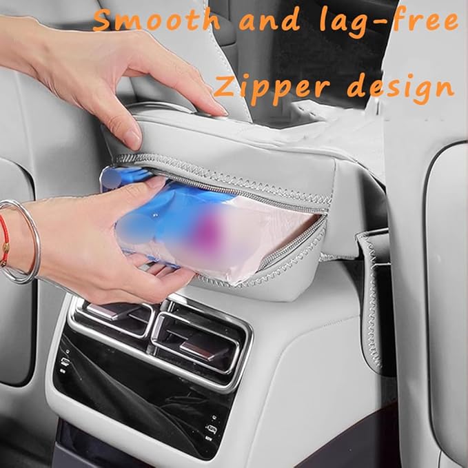 Car Armrest Cushion for Subaru Outback 1994–2025 2026 B16,Memory Foam Center Console Cover with Tissue Box and Cup Holder,Center Console Cover,White