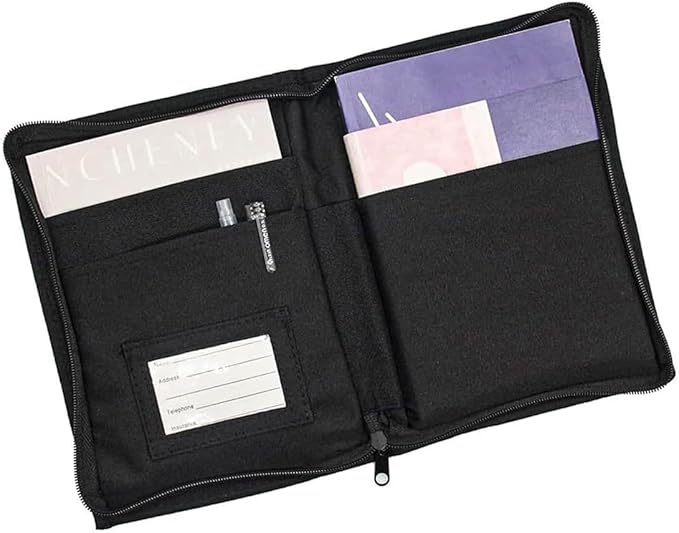 Car Glove Box Compartment Organizer, Oxford Cloth Multipurpose Vehicle Document Registration and Insurance Holder, Soft Automotive Zippered Storage Pouch, Universal for SUV RV Sedan