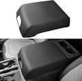 INTGET Center Console Cover for Ford F150 Accessories 2015-2020 2016 2017 2018 2019 Car Middle Lid Seat Armrest Cover Protector Elbow Cushion Pad (Black Stitches, 2015-2020)