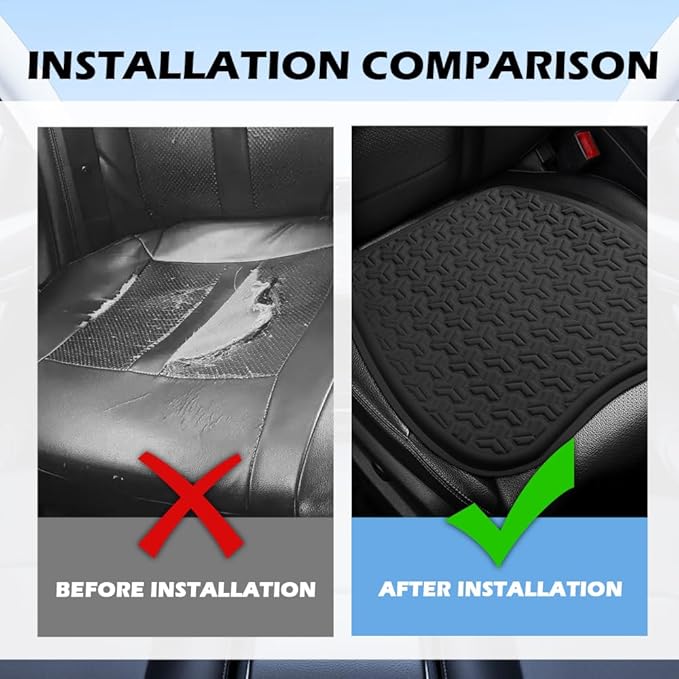 2026 New Gel Car Seat Cushions for Driving,Breathable & Non-Slip Car Seat Pads for Pressure Relief,Universal Driver Seats Cushion as Cars Accessories Interior for Most Vehicles