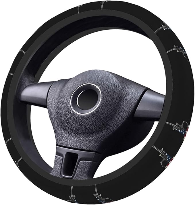 America Guns Car Steering Wheel Cover, 15 Inch Steering Wheel Cover Stylish Decor for Most Cars
