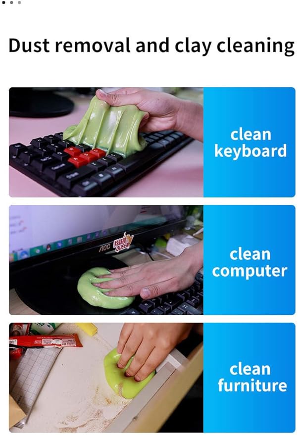 Car Cleaning Gel Kit Universal Detailing Automotive Dust Car Crevice Cleaner Auto Air Vent Interior Detail Removal Putty Cleaning Keyboard Cleaner for Car Vents, PC, Laptops, Cameras