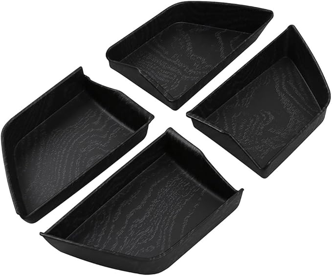 HAISASLLAY Car Inner Door Handle Bowl Cover Trim Compatible with Toyota New 4Runner 6th Gen. 2025 2026+, ABS Scratch Protector, Interior Accessories 4PCS, Black Wood Pattern