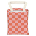 ADQWIOVL Car Garbage Can, Seat Back Hanging Cute Car Trash Can Bag, Car Organizer and Storage Bag for Travelling, Outdoor Cute Red Pink Checkerboard