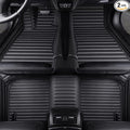 Custom Making Car Floor Mats Compatible with Audi BMW Mercedes-Benz Toyota Lexus Honda Infiniti Nissan Hyundai Kia All Models 2005-2026 (Striped Black)