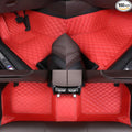 Customize All-Weather Protection Waterproof Leather Floor Mats for Cars, SUVs, and Trucks According to Automotive Model (red)