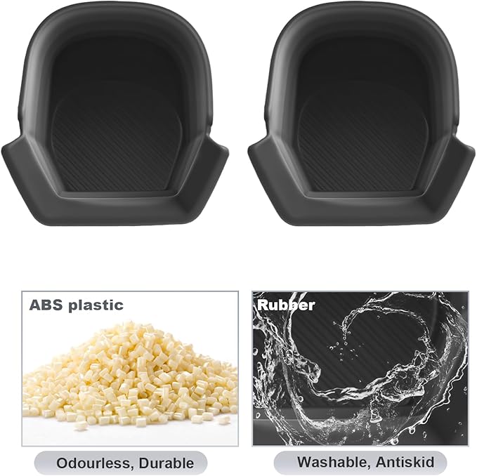 SKTU 2PCS for 2025 2026 Toyota 4Runner Accessories Cup Holder for 2025 2026 Toyota 4Runner Rear Door Cup Holder 4Runner 2025 2026 Accessories Durable Rubber Rear Door Storage Box