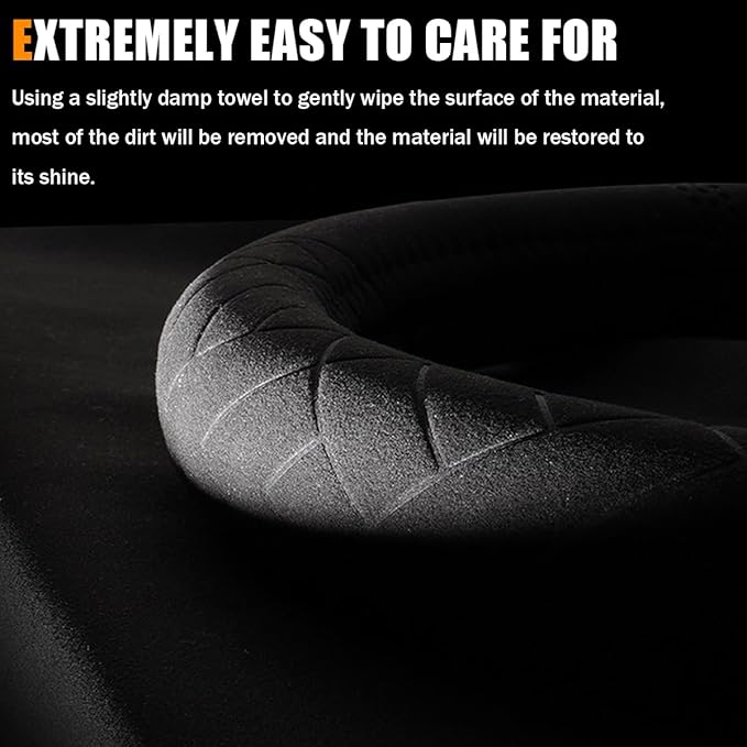 Car Suede Steering Wheel Cover, Non-Slip Protector for Auto Steering Wheel with Grid of The Correction Marker, Breathable Universal Automotive Accessories, Fitting 14.5-15 inch