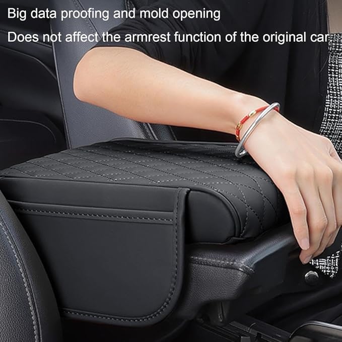 for Subaru Forester SG 2.Gen 2002 2003 2004 2005 2006 2007 2008 Car Center Console Cover, Leather Memory Foam Protection Pad, Hand Rest Pillow with Height Increase, Interior Accessory,Grey