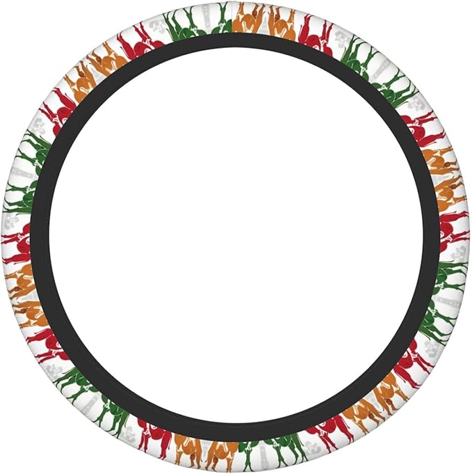 Camel Art Pattern Car Steering Wheel Cover, 15 Inch Steering Wheel Cover Stylish Decor for Most Cars