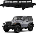 Dashboard Mat Cover for Jeep Wrangler JK 2011-2017 Nonslip Center Console Sunshield Glare UV Rays Protector Accessories