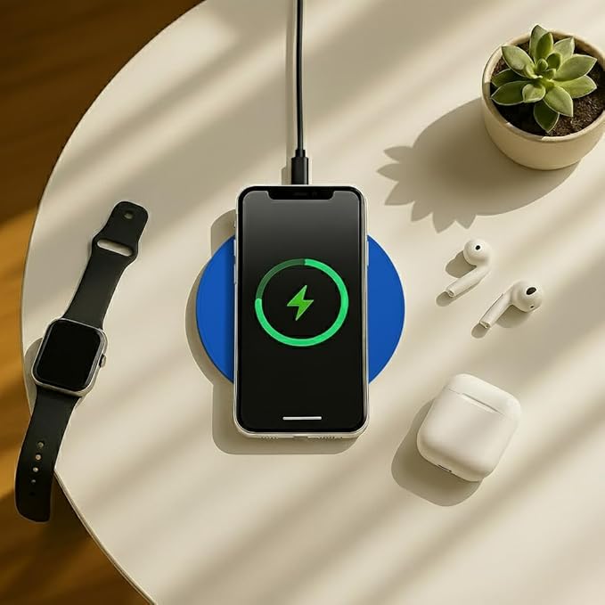 2Pcs Wireless Charger,15W Max Wireless Charging Pad Compatible with iPhone16/16Plus/16Pro /iPhone15/15Pro/15Plus/iPhone14/iPhone13/12/11/X/XR/XS/SE/8,Samsung Galaxy S25/S24/S23/S22/S21/S20/S10 (Blue)
