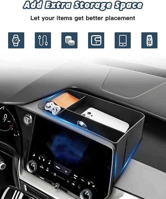 Ruiya 2024-2026 TX350 Behind Screen Organizer for Leuxs TX350 Accessories TPE Dash Storage Tray Compatible with 2024 2025 2026 Leuxs TX 350/TX 350 Premium/TX 500h F Sport/TX 550h+/TX 550h+ Luxury