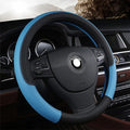 Pahajim Car Steering Wheel Cover for Women Men Universal PU Leather Steering Wheel Accessories Anti Skid 14.5-15 Inch (37-38cm) Forro Volante Carro (Blue)