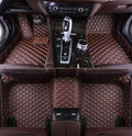 Custom Leather Car Mats, Vehicle-Specific Fit All-Weather Floor Mats, 100% Waterproof Anti-Slip Durable Protection for SUV Truck Sedan, Precision Tailored Protection (Brown)