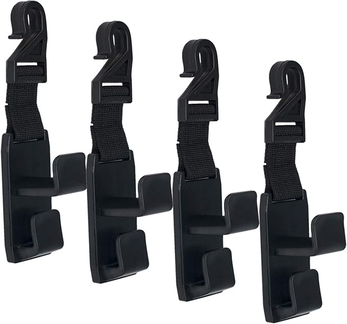 Headrest Hooks for Car, Car Headrest Hooks for Front Back Seat - Handy for Purse, Grocery Bags, Handbag and Backpack(Set of 4)
