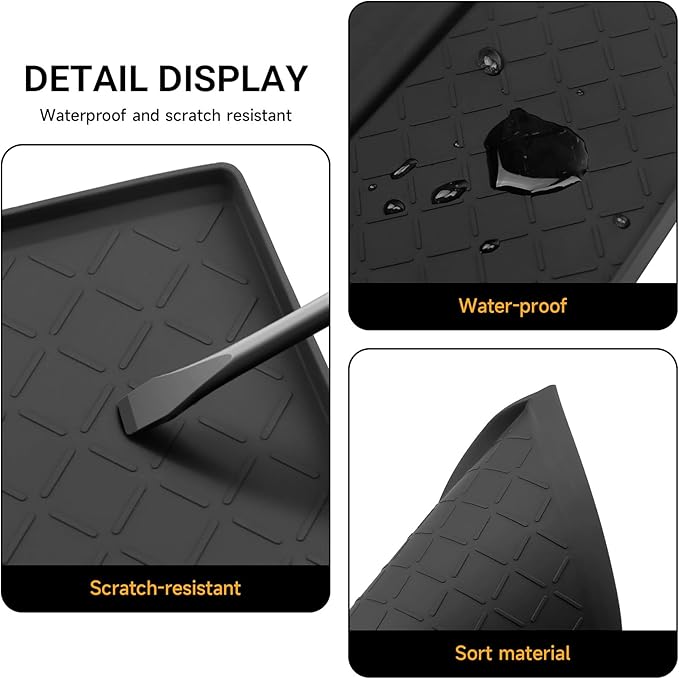 Wireless Charging Anti-Slip Pad Fit for Toyota RAV4 2026 Accessories,XSE GR Sport Hybrid Limited XLE Woodland,Silicone Center Console Tray Liner