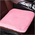 Sheepskin Car Seat Cushion, Comfortable Soft Fur Wool Auto Front Seat Cover, Vehicle Seat Protector Pad for Warm Winter Office Chair, Universal Decor Car Accessories (Pink)
