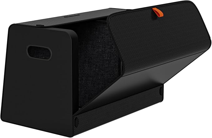 XDV Trunk Organizers, Car Organizers, Storage Solutions, and Car Storage Organizers for SUVs, Sedans, Back Seats, and Luxury Vehicles with Lid, Leather, Small, Large (Carbon Fiber, L)