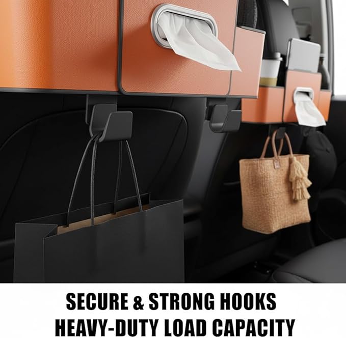 3-in-1 Car Backseat Organizer with Cup Holder, 2026 New Car Organizers and Storage, Multifunctional Back Seat Car Organizer for Hold Phones, Snacks, Drinks, and Handbags (Beige*2)