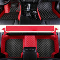 Custom Personalized Floor Mats for Cars，Luxury Full Coverage All Weather Car Floor Mats，Anti-Slip Leather Car Mat Set ，Custom Floor Mats for 99% of Cars, Trucks & SUVs (Red Black 3D)