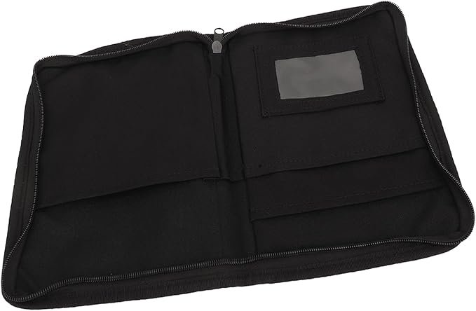Glove Box Compartment Organizer, 600D Oxford Cloth Car Document Holder, Zipped Design Owner Manual Case Pouch, Vehicle Storage Wallet for Registration, Insurance Card