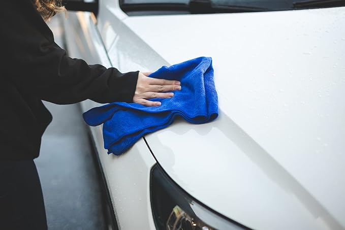 The Rag Company - Car Wash Towel - Professional Microfiber Auto Detailing and Drying Towels, Lint-Free, Streak-Free, Great for General Cleaning, 320gsm, 16in x 27in, Lavender (Wholesale Case of 125)