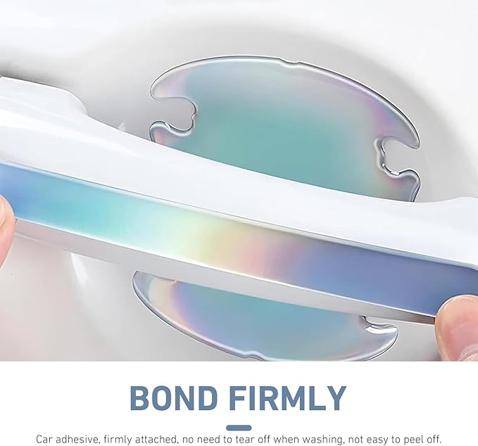 Cuymoap 16 PCS Car Door Bowl and Handle Protectors, Anti-scratch Waterproof Paint Protective Film, Thickened Tight Fit Decoration Trim, Universal Self-adhesive Exterior Part for Car (Multicolored)